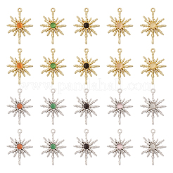 20Pcs 10 Styles Rack Plating Alloy Cat Eye Pendants&nbsp;FIND-TA0002-39