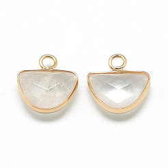 Natural Quartz Crystal Semi Circle Pendants&nbsp;G-Q965-09