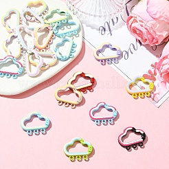10Pcs Spray Painted Alloy Spring Gate Rings&nbsp;FIND-YW0009-45