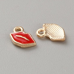 Lip Alloy Enamel Charms&nbsp;ENAM-CJC0003-69KCG