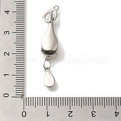 Brass Shell Fold Over Clasps&nbsp;KK-K389-103P