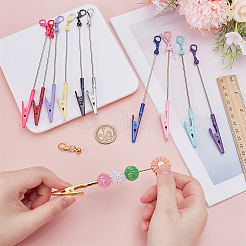 11Pcs 11 Colors Alloy Bracelet Tool Jewelry Helper Beadable Alligator Clip&nbsp;AJEW-AR0002-78