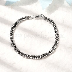304 Stainless Steel Cuban Chain Bracelets for Men&nbsp;BJEW-B140-06B
