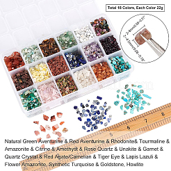 396G 18 Style Natural & Synthetic Gemstone Chip Beads&nbsp;G-NB0002-64