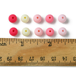 70Pcs Rubberized Style Acrylic Beads&nbsp;MACR-FS0001-71B