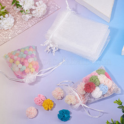 50Pcs Organza Bags Jewellery Storage Pouches Wedding Favour Party Mesh Drawstring Gift&nbsp;OP-TA0001-16E