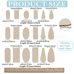 1 Set Plywood Hair Accessories Template&nbsp;AJEW-FG0007-82
