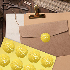 34 Sheets Self Adhesive Gold Foil Embossed Stickers&nbsp;DIY-WH0509-056