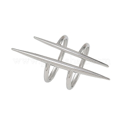 304 Stainless Steel Cuff Rings for Women&nbsp;RJEW-L133-05P