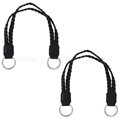 2Pcs Braided PU Leather Handles&nbsp;PURS-CL0001-18C
