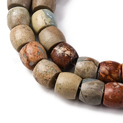 Natural Aqua Terra Jasper Beads Strands&nbsp;G-L624-D03-8x6mm