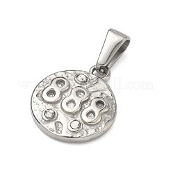 Textured 304 Stainless Steel Pendants&nbsp;STAS-A140-02P-8