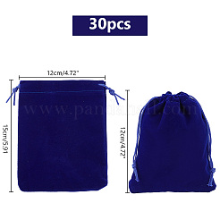 30Pcs Rectangle Velvet Pouches&nbsp;TP-PH0001-21B