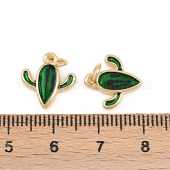 Brass Enamel Charms&nbsp;X-KK-B157-14G-01