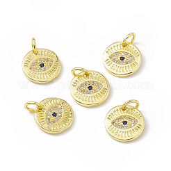 Rack Plating Brass Micro Pave Cubic Zirconia Charms&nbsp;KK-B065-01G