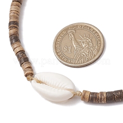 Summer Natural Shell and Coconut Heishi Beaded Necklaces&nbsp;NJEW-JN05177