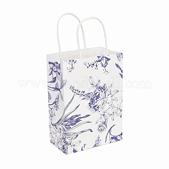 Flower Print Paper Gift Bags with Handles&nbsp;TH-CBA170C-05