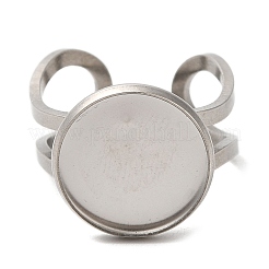 Non-Tarnish 304 Stainless Steel Open Cuff Findings&nbsp;STAS-R123-02A-P