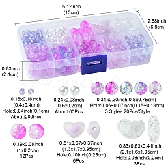 DIY Round Acrylic Beads Jewelry Making Findings Kits&nbsp;DIY-FS0007-04