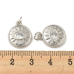 Rack Plating Brass Micro Pave Cubic Zirconia Pendants&nbsp;KK-A200-19P