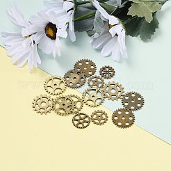 Metal Alloy Steampunk Gear Charms Connectors Cog Pendants&nbsp;TIBEP-X0021-01AB-FF