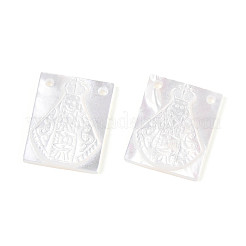 Natural White Shell Mother of Pearl Shell Pendants&nbsp;SSHEL-S264-002B