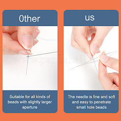 10Pcs 201 Stainless Steel Bented Beading Needles&nbsp;TOOL-BBC0001-07-1