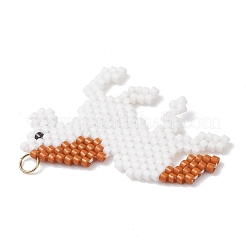 3Pcs MIYUKI Delica Glass Seed Beaded Pendants&nbsp;PALLOY-MZ01247
