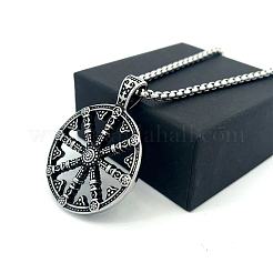 Vintage 304 Stainless Steel Viking Anchor Pendant Necklaces for Men&nbsp;VB2493