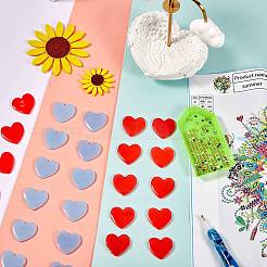 40Pcs 2 Colors Heart Silicone Glue Clay&nbsp;DIY-SZ0003-44