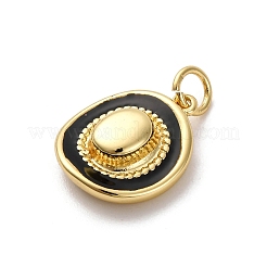 Brass Enamel Pendants&nbsp;KK-Q098-28G-C