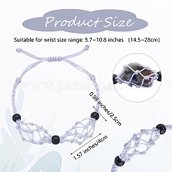 Adjustable Braided Nylon Cord Macrame Pouch Bracelet Making&nbsp;AJEW-SW00013-18