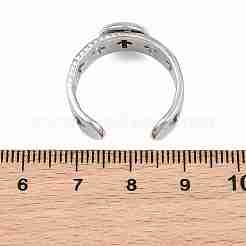 Hollow Cross 304 Stainless Steel Cuff Ring Components&nbsp;SA-CBA098D-02P-A