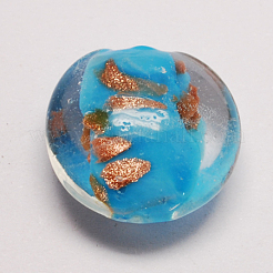Handmade Gold Sand Lampwork Beads&nbsp;LAMP-S025-20mm-M