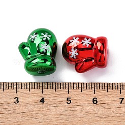 Christmast Theme UV Plating & Printed Opaque Acrylic Beads&nbsp;PACR-Q003-03A