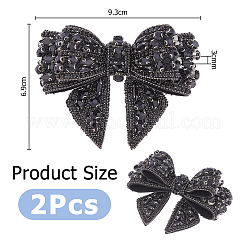 Polyester Bowknot Shoe Decorations&nbsp;FIND-WH0126-445