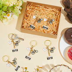 20Pcs Alloy Enamel Charm Keychains&nbsp;KEYC-SC00024