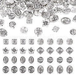 80Pcs 8 Styles Tibetan Style Alloy Beads&nbsp;TIBEB-TA0001-31