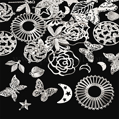 36Pcs 18 Styles Iron Pendants&nbsp;IFIN-TA0001-80