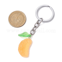 2Pcs Orange Slice Resin Keychains&nbsp;KEYC-JKC01064