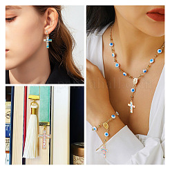 30Pcs 5 Colors Rack Plating Golden Tone Alloy Mosaic Style Pendants&nbsp;ENAM-TA0001-65
