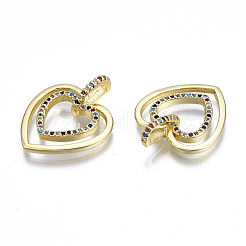 Brass Micro Pave Cubic Zirconia Pendants&nbsp;ZIRC-N039-159-NF