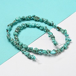 Dyed Natural Howlite Beads Strands&nbsp;G-G075-E03-01