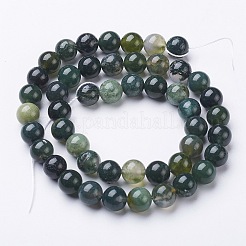 Natural Moss Agate Beads Strands&nbsp;GSR001