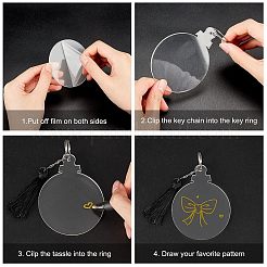 Transparent Acrylic Disc Pendants&nbsp;TACR-NB0001-07B