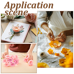 16Pcs 16 Colors DIY Rose Flower Crepe Paper&nbsp;DIY-FH0010-04
