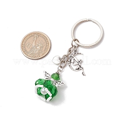 Glass & Tibetan Style Alloy Keychain&nbsp;KEYC-MZ00037-09