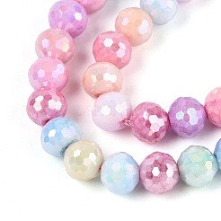 Anti-Tarnish Electroplate Glass Beads Strands&nbsp;GLAA-N056-8mm-01
