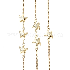 3Pcs 3 Styles Summer Beach 304 Stainless Steel Starfish Link Anklets for Women&nbsp;AJEW-AN00767