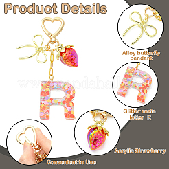 Alloy & Resin Pendant Decorations&nbsp;HJEW-YW00401-04